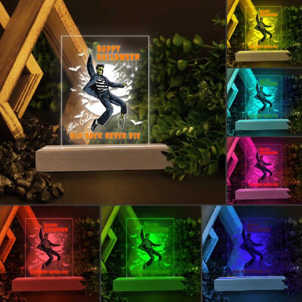 Elvis Presley Led Light with Wooden Base (7 Colors) - TANTN 1781