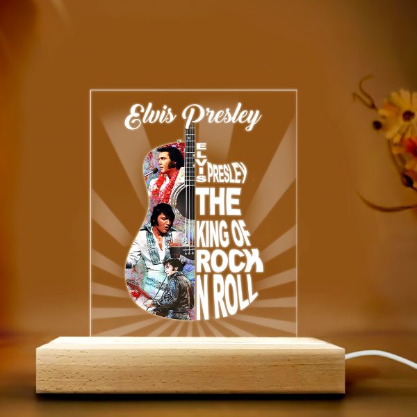 Elvis Presley Led Light with Wooden Base (7 Colors) - TANTN 2012