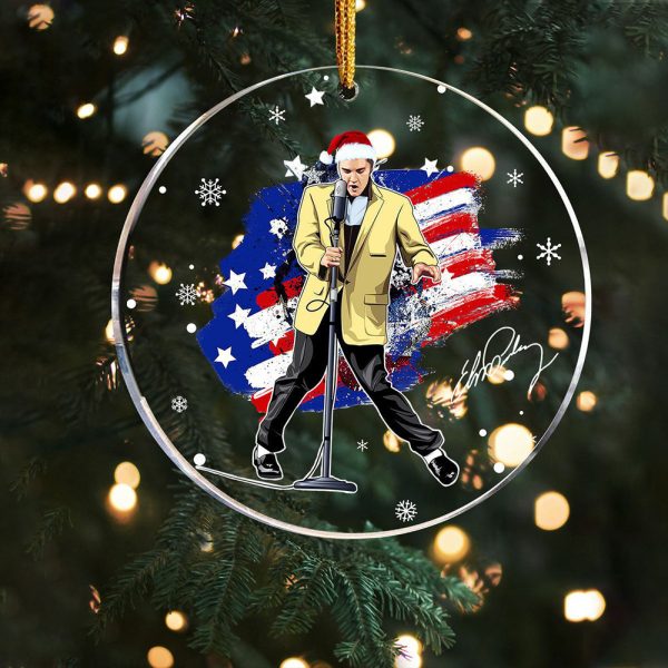 Elvis Presley Clear 1-Sided Acrylic Ornament - TANTN 2010