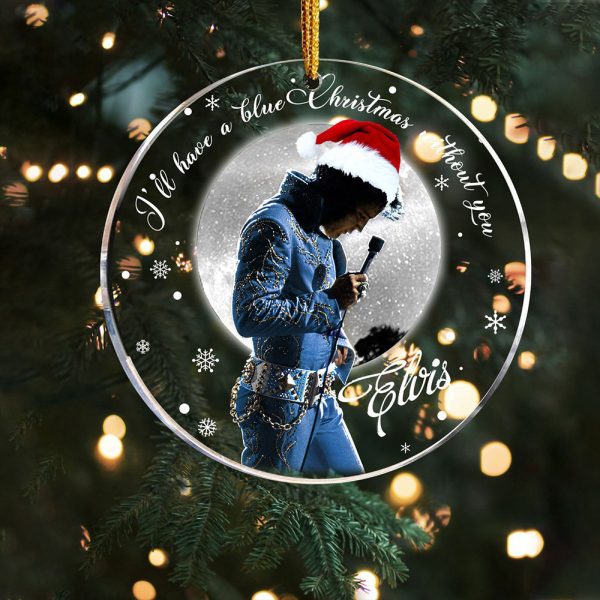 Elvis Presley Clear 1-Sided Acrylic Ornament - TANTN 2011.3