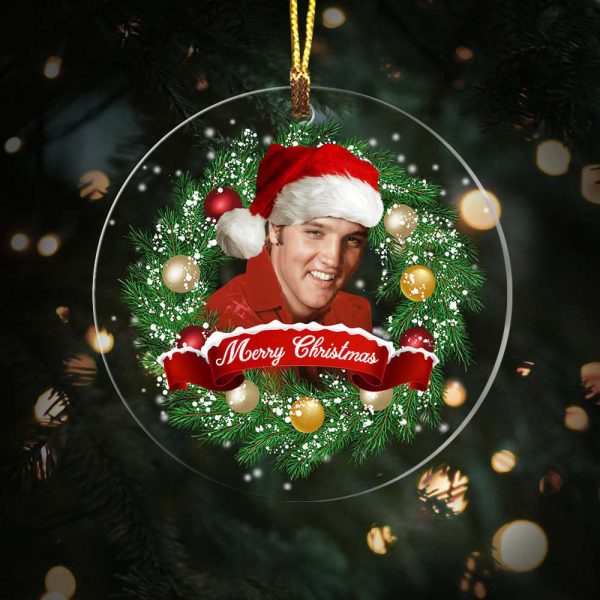 Elvis Presley Clear 1-Sided Acrylic Ornament - TANTN 2010.1
