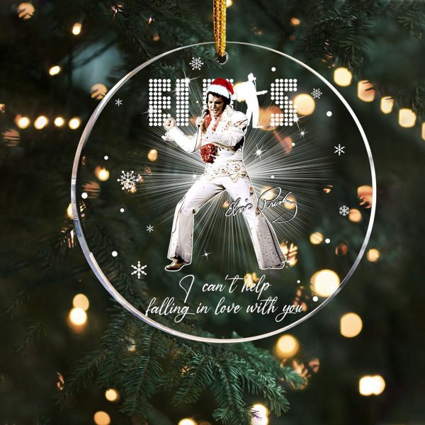 Elvis Presley Clear 1-Sided Acrylic Ornament - TANTN 2010.2