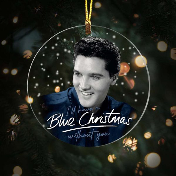 Elvis Presley Clear 1-Sided Acrylic Ornament - TANTN 2010.5