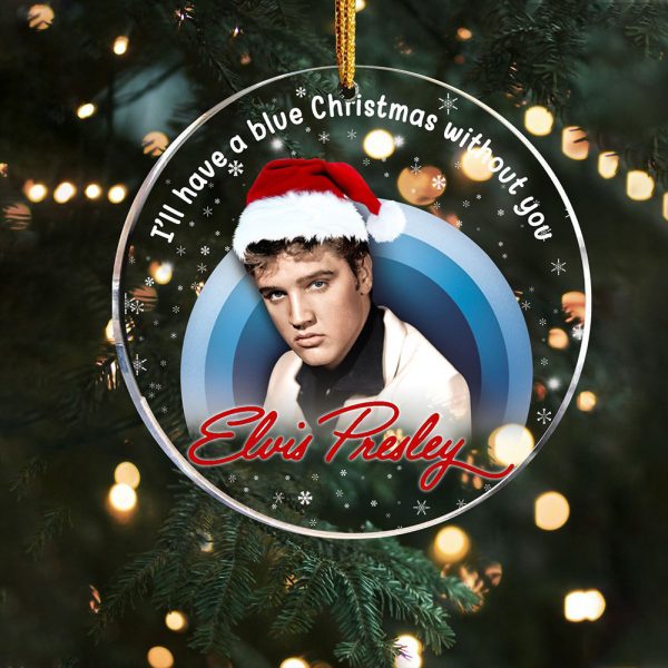 Elvis Presley Clear 1-Sided Acrylic Ornament - TANTN 2011