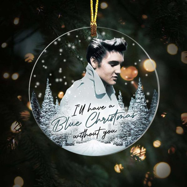 Elvis Presley Clear 1-Sided Acrylic Ornament - TANTN 2011.1