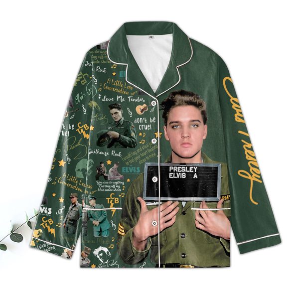 Elvis Presley Button Down Pajamas Set - TANTN 1032