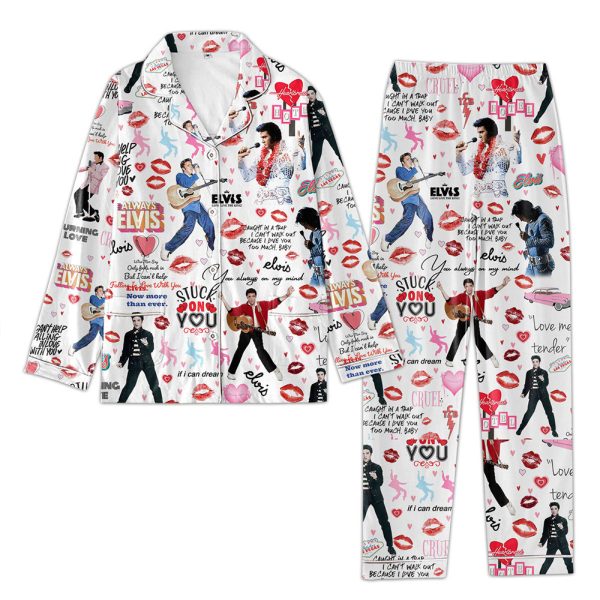 Elvis Presley Button Down Pajamas Set - TANTN 1125
