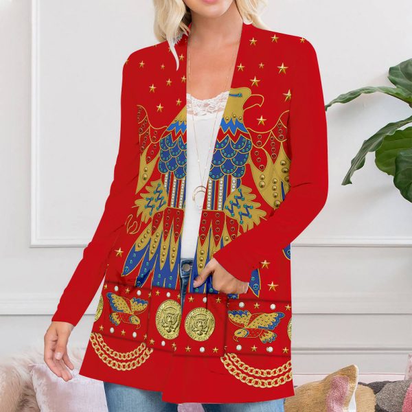 Elvis Presley Women’s Patch Pocket Cardigan – TANTN 1850