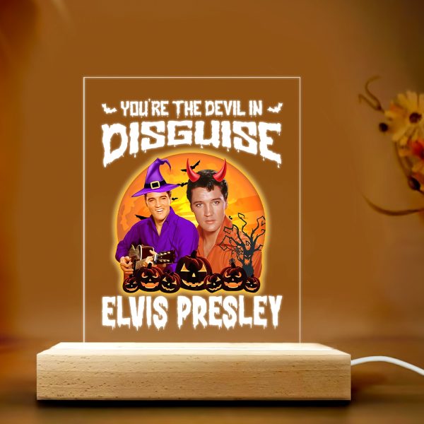Elvis Presley Led Light with Wooden Base (7 Colors) - TANTN 1737