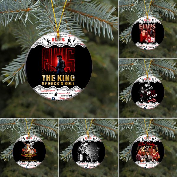 6PCS Elvis Presley 2-Side Printed Acrylic Ornament Set - HOATT 1680