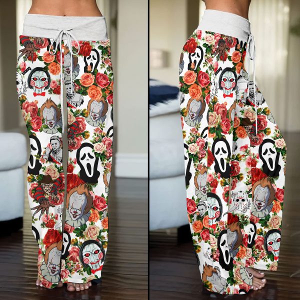 Horror Movies High-Waisted Straight-Leg Trousers - VANDH 696