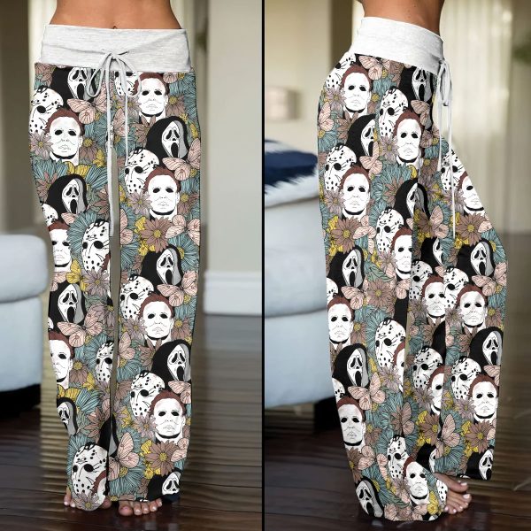 Horror Movies High-Waisted Straight-Leg Trousers - VANDH 697