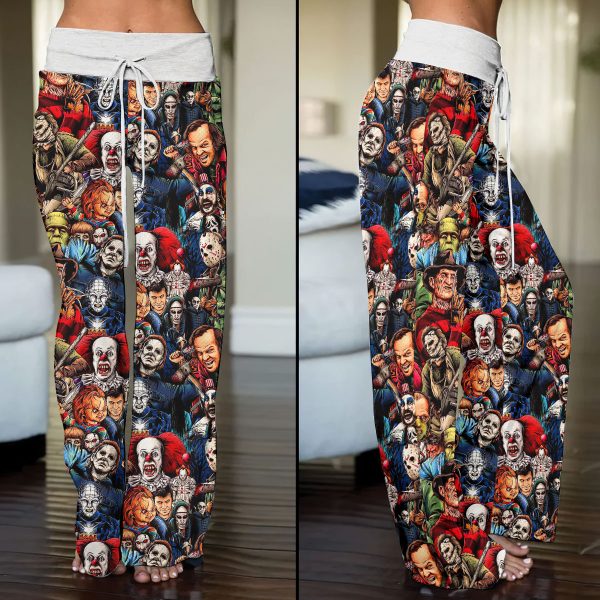 Horror Movies High-Waisted Straight-Leg Trousers - VANDH 698
