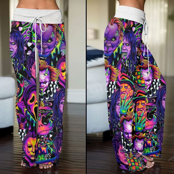 Horror Movies High-Waisted Straight-Leg Trousers - VANDH 704