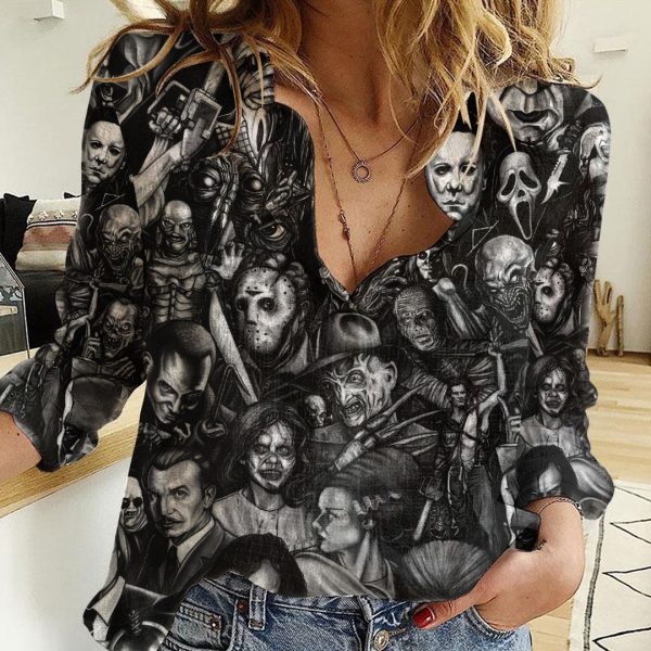 Horror Movies 3D Linen Shirt - VANDH 661
