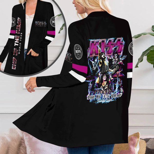 Kiss Band Women’s Patch Pocket Cardigan – TANTN 1820