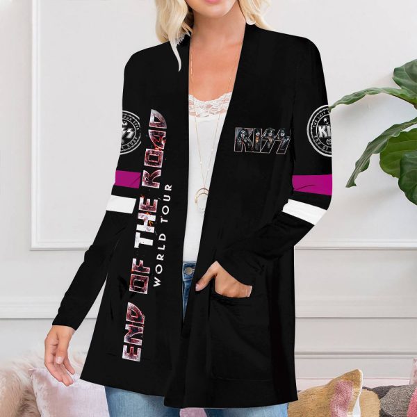 Kiss Band Women’s Patch Pocket Cardigan – TANTN 1820