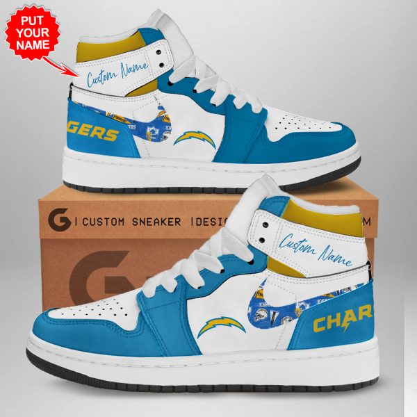 Personalized Los Angeles Chargers AJ 1 Sneaker - TANTN 1595