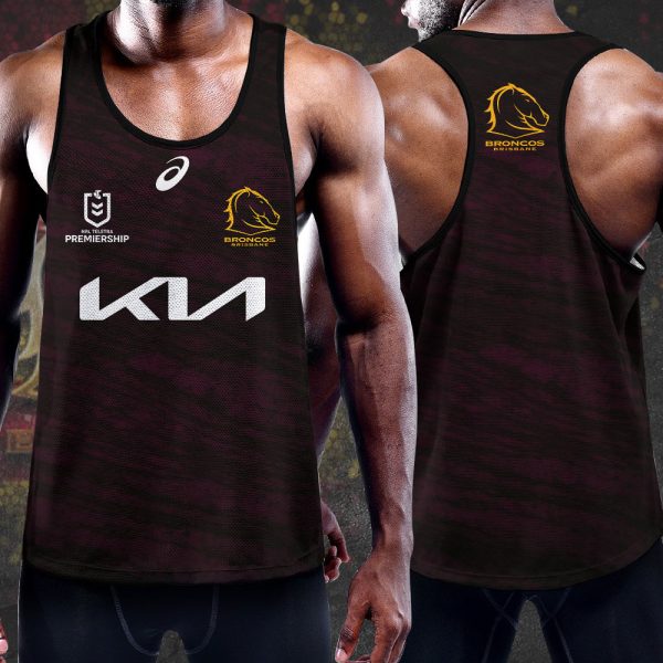 Brisbane Broncos Y-Back Muscle Tank Top - VANDH 637