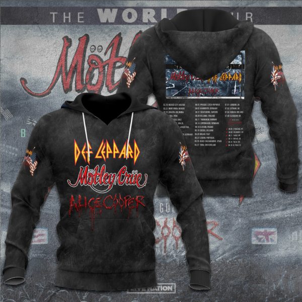 Mötley Crüe x Def Leppard x Alice Cooper 3D Apparel - TANTN 1622