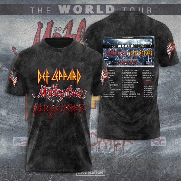 Mötley Crüe x Def Leppard x Alice Cooper 3D Apparel - TANTN 1622