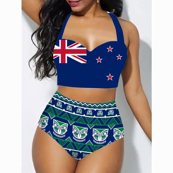 New Zealand Warriors 3D Swimsuit Set With Halter - VANDH 606