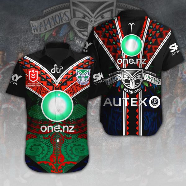 New Zealand Warriors Short Sleeve Dress Shirt - VANDH 616