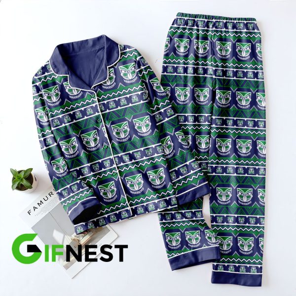 New Zealand Warriors Button Down Pajamas Set - VANDH 574