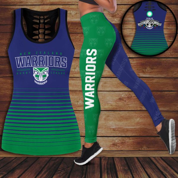 New Zealand Warriors Hollow Tank Top Leggings - VANDH 559