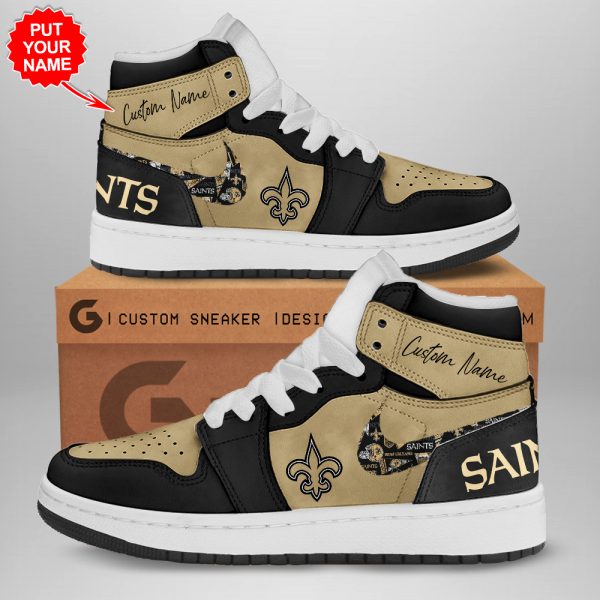 Personalized New Orleans Saints AJ 1 Sneaker - TANTN 1616