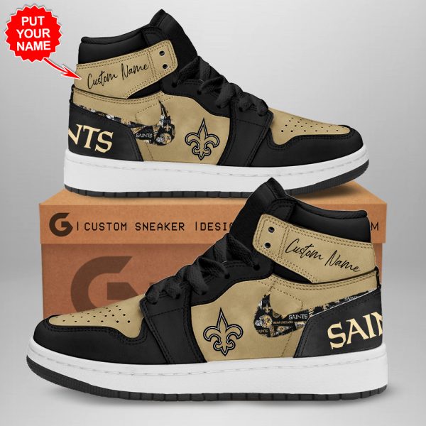 Personalized New Orleans Saints AJ 1 Sneaker - TANTN 1616