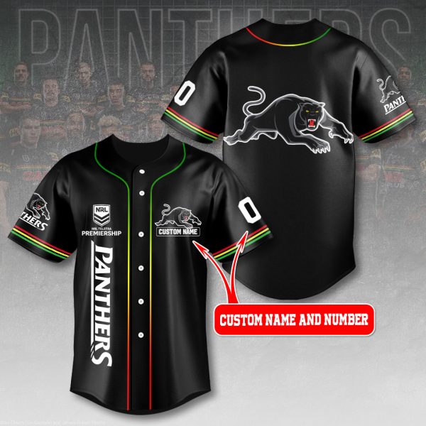 Personalized Penrith Panthers Baseball Jersey - VANDH 451