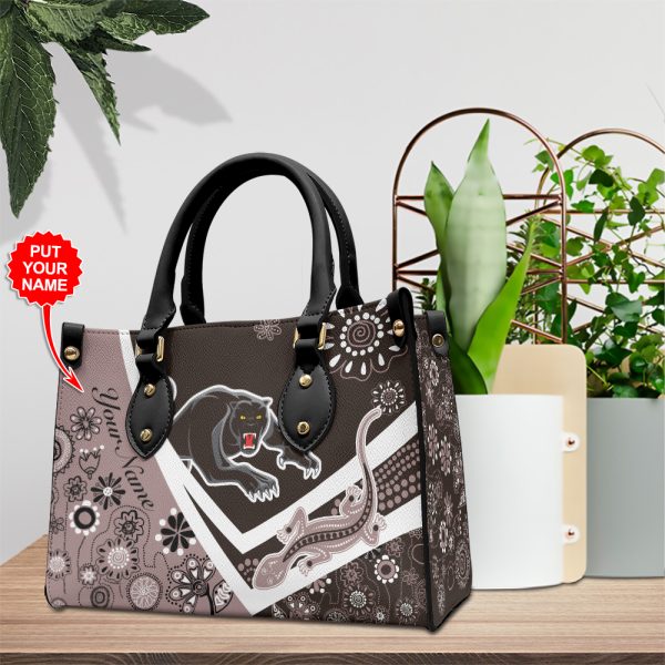 Personalized Penrith Panthers Leather HandBag - TANTN 1748