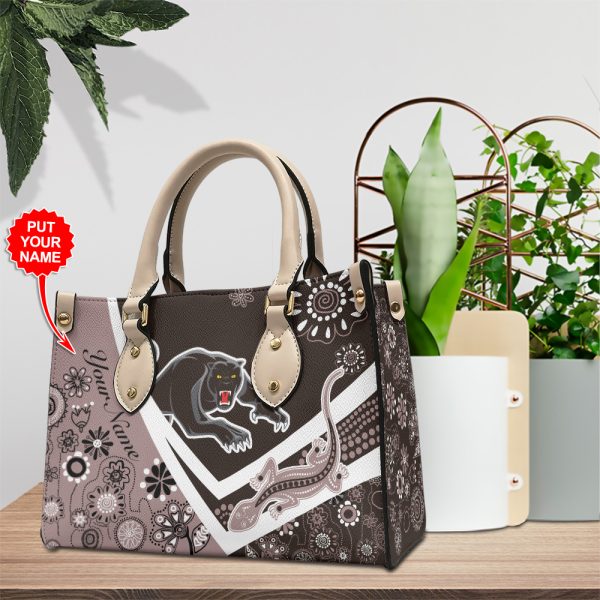 Personalized Penrith Panthers Leather HandBag - TANTN 1748