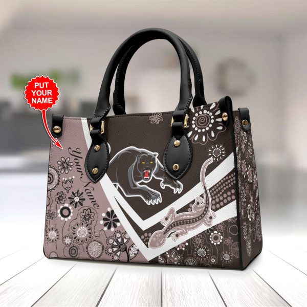Personalized Penrith Panthers Leather HandBag - TANTN 1748