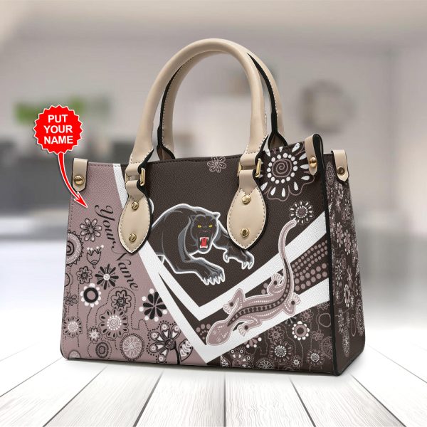 Personalized Penrith Panthers Leather HandBag - TANTN 1748