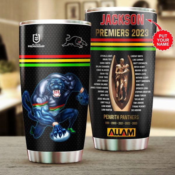 Personalized Penrith Panthers Tumbler Cup - VANDH 472
