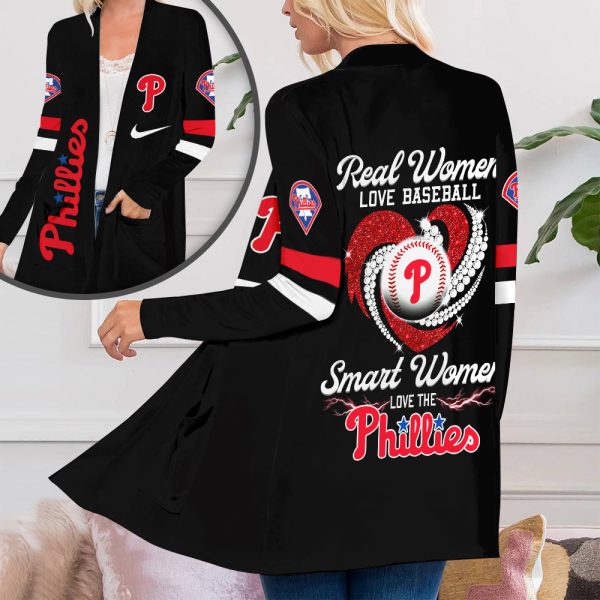 Philadelphia Phillies Women's Patch Pocket Cardigan - TANTN 1823
