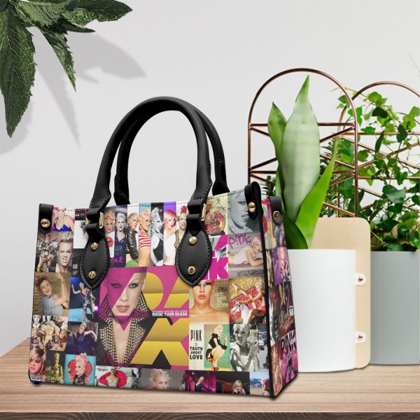 P!nk Leather HandBag - VANDH 536