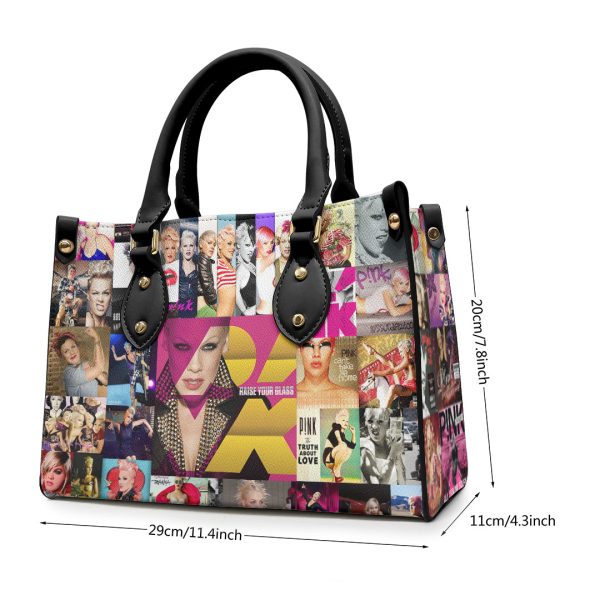 P!nk Leather HandBag - VANDH 536