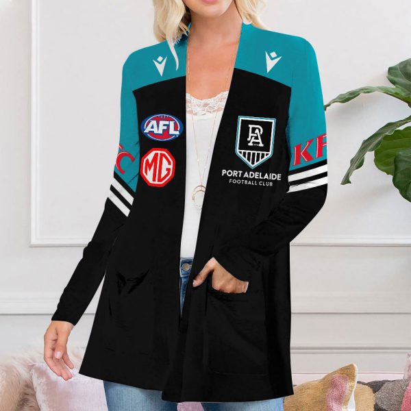 Port Adelaide FC Women's Patch Pocket Cardigan - VANDH 483