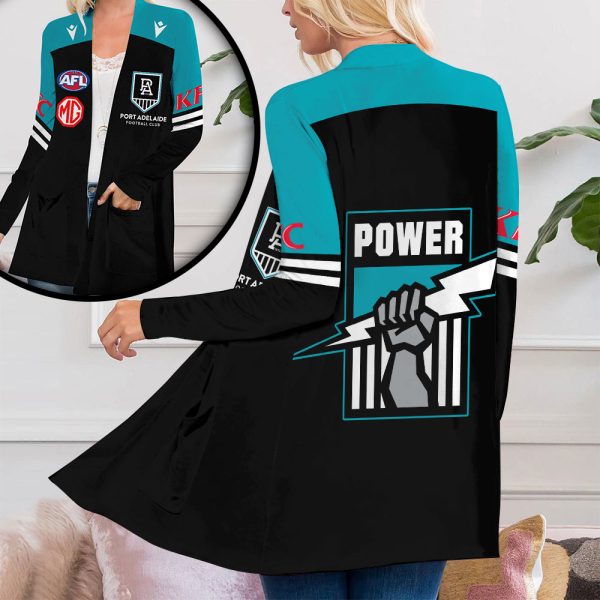 Port Adelaide FC Women's Patch Pocket Cardigan - VANDH 483