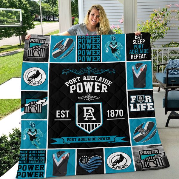 Port Adelaide FC Quilt Blanket - VANDH 545