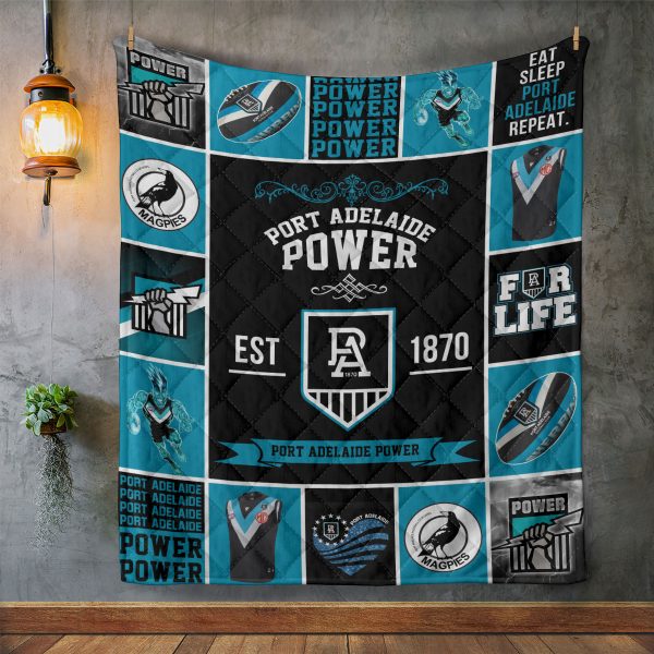 Port Adelaide FC Quilt Blanket - VANDH 545