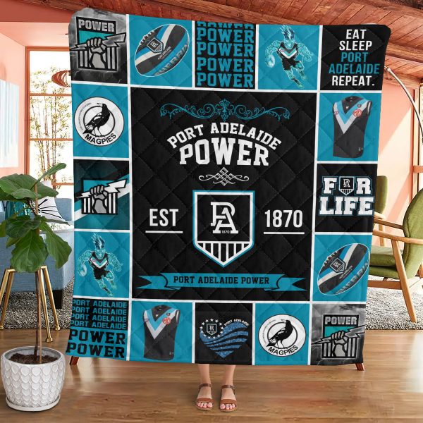 Port Adelaide FC Quilt Blanket - VANDH 545