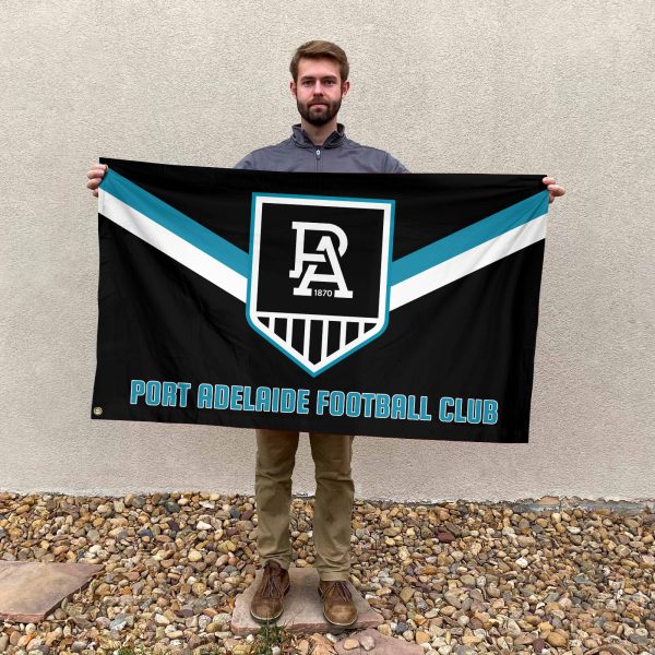 Port Adelaide FC 3D House Flag - TANTN 1855