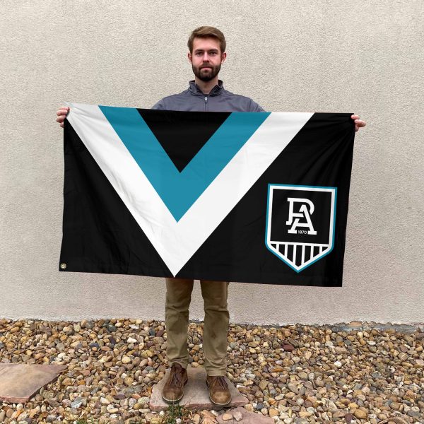 Port Adelaide FC 3D House Flag - TANTN 1856