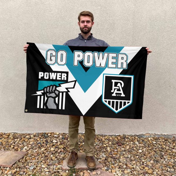 Port Adelaide FC 3D House Flag - TANTN 1857