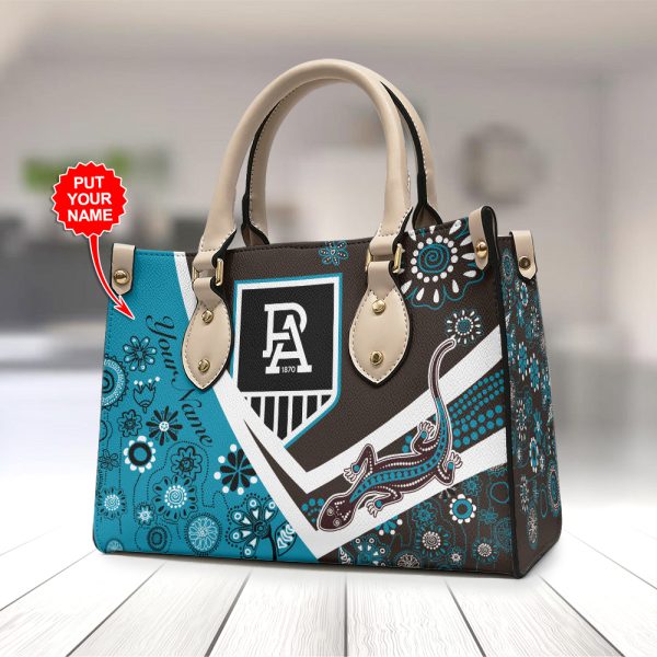 Personalized Port Adelaide FC Leather HandBag - TANTN 1746