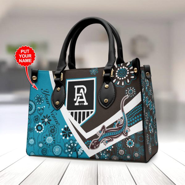 Personalized Port Adelaide FC Leather HandBag - TANTN 1746